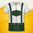thumbnail image 2 of Men T Shirts Male Oktoberfest Bib Pants Plaid Funny Print Short Sleeve Round Neck T Shirt for Casual Wear, 2 of 4