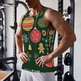 thumbnail image 3 of Wukai Christmas Print Men’s Workout Tank Top Sleeveless Muscle T shirt Gym Running Fitness Tank Top-X-Large, 3 of 7