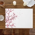 thumbnail image 2 of Cherry Blossom Placemats for Dinning Table Set of 6, Spring Pink Floral Branches Watercolor Burlap Kitchen Place Mats Waterproof Cloth Table Mats, Indoor Outdoor Placemats Easy Clean Dinner Decor, 2 of 8