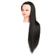 thumbnail image 2 of Cabeza de maniquí para entrenamiento de cabello Cabeza de maniquí para peluquería Maniquí multiusos para cabello largo Negro con maquillaje, 2 of 8