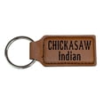 thumbnail image 2 of Keychain - Rectangle - Chickasaw Indian - Leather, 2 of 4