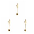 thumbnail image 1 of braveheart Musical Coffee Spoon Set Stainless Retro Iron Ice Cream Spoon Scoop Creative Spoon Tea -Spoon Tableware gold 3Set, 1 of 6