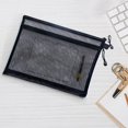 thumbnail image 4 of Yonrjhukm Transparent Double-layer Mesh Pencil Case, Zippered Storage Bag for Test Papers and Pens, Durable Nylon, Multiple Compartments, Ideal for Home and Office Supplies, 4 of 4