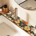 thumbnail image 2 of Yayeee Faucet Mat for Kitchen Sink 14.7" Diatomite Long Splash Guard Pad, Bright Floral, 2 of 7