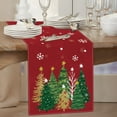 thumbnail image 5 of Christmas Table Runner 13x90 Inch, Red Snowflakes Pine Tree Table Decors for Seasonal Winter Xmas Holiday Home Kitchen Dining Party Indoor Outdoor, 5 of 6
