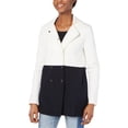thumbnail image 1 of Tommy Hilfiger Womens Colorblocked Pea Coat, Blue, X-Large, 1 of 1