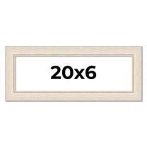 20x6 Frame White Real Wood Picture Frame Width 1.75 inches | Interior Frame Depth 0.5 inches |
