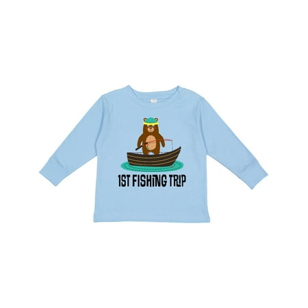

Inktastic 1st Fishing Trip Gift Toddler Boy Girl Long Sleeve T-Shirt
