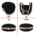 thumbnail image 2 of Cute Heart Shape Clutch Purse Mini Love Heart Rhinestone Wedding Handbag Party Women Purse, 2 of 7