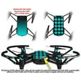 thumbnail image 2 of Skin Decal Wrap 2 Pack for DJI Ryze Tello Drone Smooth Fades Neon Teal Black DRONE NOT INCLUDED, 2 of 4
