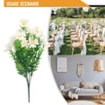 thumbnail image 2 of 15 Heads Artificial Flowers Plastic Fake Plants Wedding Garden In/Outdoor Decor, 2 of 10