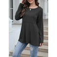 thumbnail image 2 of Button Down Back Sweater Black Large, 2 of 4