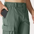 thumbnail image 3 of Yaoyar Men's Lightweight Hiking Pants Breathable Moisture Wicking Solid Color for Outdoor Trekking and Walking Adventure Trousers,XL,Green, 3 of 7