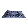 thumbnail image 2 of Ahgly Company Indoor Square Medallion Blue French Area Rugs, 5' Square, 2 of 4