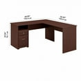 thumbnail image 3 of Atlin Designs 60W L Shaped Computer Desk with Drawers in Harvest Cherry, 3 of 7