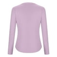 thumbnail image 5 of Annhoo Womens Long Sleeve Thermal Shirts Fall Winter V Neck Fleece Base Layer Tops Plus Size Basic Warm Undershirts, 5 of 6