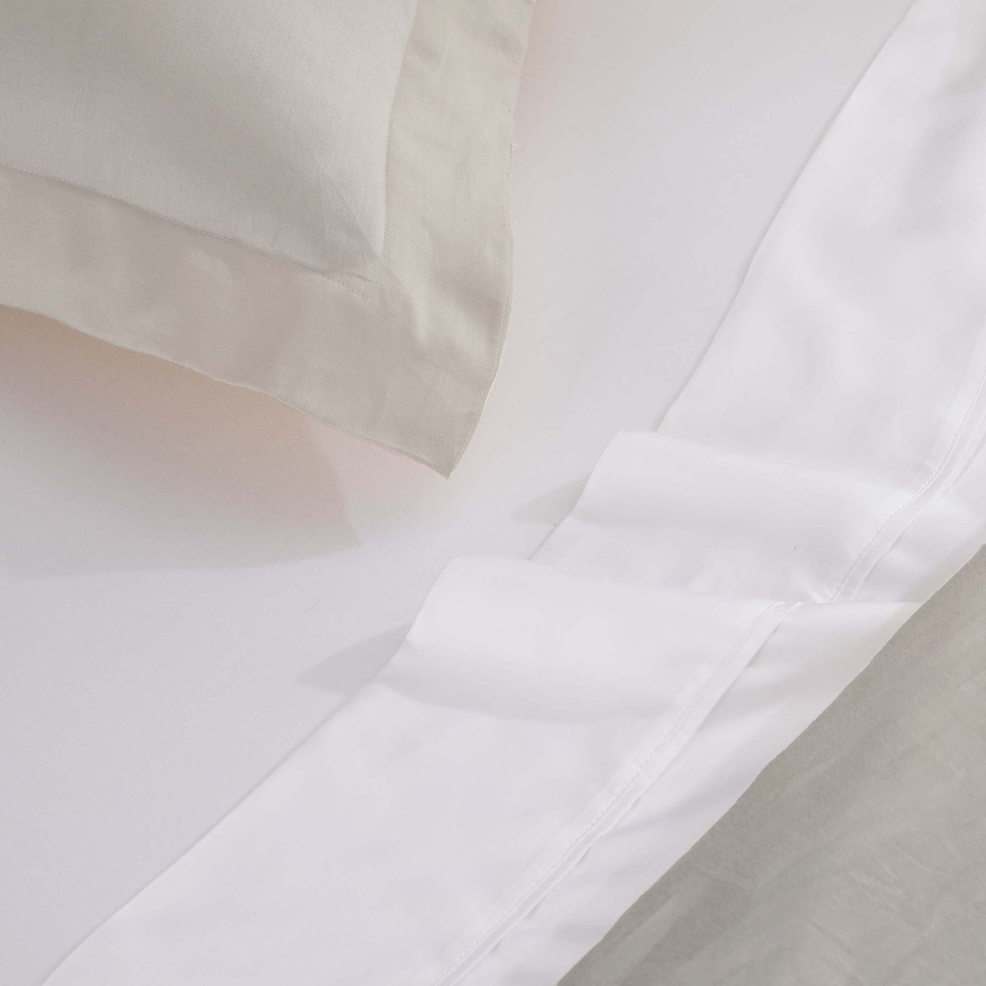 BNM 300 Thread Count Egyptian Cotton Duvet Cover Set, Full/Queen, Light Gray