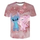 thumbnail image 1 of Conjuntos de ropa de puntada, chándales con estampado 3D de dibujos animados de verano, disfraces de Stich para niños, camisetas de manga corta para niñas, pantalones cortos, ropa Outfits8T Gao Jinjia LED, 1 of 2