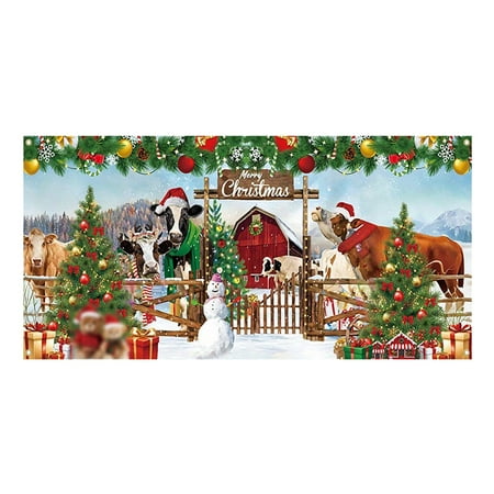 

Jungdeepe Holiday Cheer Garage Festive Christmas Banner With Bright Colors Festive Design For Auto Enthusiasts Home Garages Easy Hanging Durable Material Valentine Table Runners 90 Inches Long Pennant