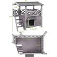 thumbnail image 6 of Aivituvin Cat House with Door for Feral Cats, Rainproof Outside Kitty House, 2 Story Wooden Kitten Condo with Stairs, 6 of 8