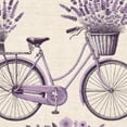 thumbnail image 6 of PIKWEEK Bicycle Violet Purple Bike with Lavender Flowers Bouquet in Basket Retro Decorative Tablecloth for Picnic Dining Kitchen Farmhouse White, 6 of 8