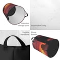 thumbnail image 2 of Balery Sunset Western Desert Cowboy Cesta de ropa redonda con asas, impermeable, independiente, para ropa, juguetes, dormitorio y familia-Small, 2 of 6