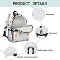 thumbnail image 4 of Cat and Fishbone Meow White Pattern Cute School Backpack Bag for School with Padded Back and Adjustable Shoulder Straps 15.25"x11.5"x5.25", 4 of 5