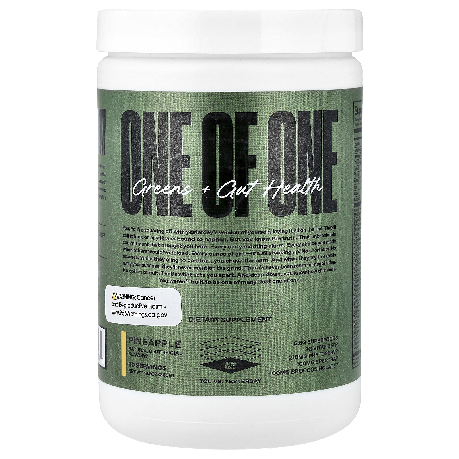 ONE OF ONE Greens + Gut Health, Pineapple, 12.7 oz (360 g)