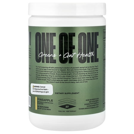 ONE OF ONE Greens + Gut Health, Pineapple, 12.7 oz (360 g)