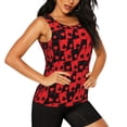 thumbnail image 2 of Fotbe Playing Cards Blusas Sin Mangas para Mujer – Estilo Casual, Corte Suelto, Slim-Fit, Cuello Redondo Deportivo, Tops de Verano para Gimnasio y Yoga-Large, 2 of 7