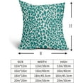 thumbnail image 4 of Teal Cheetah Throw Pillow Covers 20X20 Inches Set of 2 Leopard Decorative Pillow Cases Animal Wildlife Pillow Cover with Zipper Home Decor for Sofa Couch Housewarming Gift Bed Porch Outdoor, 4 of 6