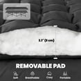 thumbnail image 4 of Outsunny Camping Cot with Pad, 32" Extra Wide Folding Cots, Black, 4 of 10