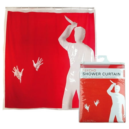 Kikkerland Red Shower Curtains Horror Killer Shower Curtain