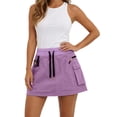 thumbnail image 3 of vigerkar Women's 18" Hiking Cargo Skort Athletic Skirt High Waist Quick Dry Golf Skort with Zipper Pockets, Dressy Casual Sporty Summer Outfits for Travel (Hot Pink, 3XL), 3 of 8
