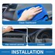thumbnail image 3 of Cubierta de tablero de ofertas únicas interior antideslizante para Nissan Versa Tiida C11 2007-2011 poliéster negro azul, 3 of 6