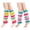 Colorful, variant on 2 Pairs Rainbow Leg Warmers for Women Neon Leg Warmers Adult Junior 80s Costumes Sports Party Yoga Pride Day Accessories