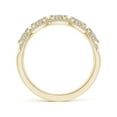 thumbnail image 2 of ANGARA Natural Diamond Scalloped Broad Anniversary Ring in 14K Yellow Gold for Women (Size-2.3mm| Color-K| Clarity-I3) | April Birthstone, Anniversary, Jewelry Gift for Women | Natural Diamond Ring, 2 of 9