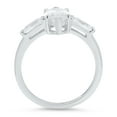 thumbnail image 3 of 2 ct Marquise Cut Moissanite 3 Stone 18K White Gold Womens Engagement Ring, 3 of 5