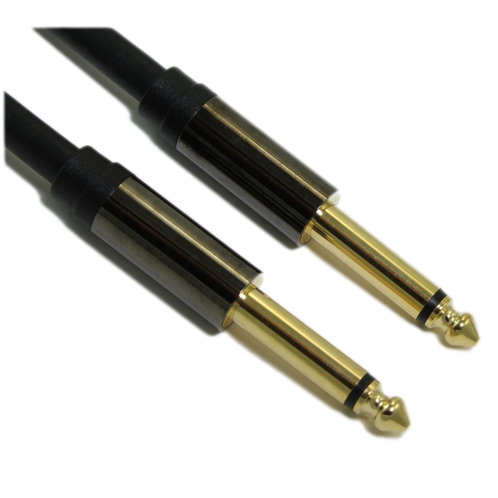 6ft Premium 1/4" MONO (TS) Guitar Cable, Male to Male, 18AWG, Gold