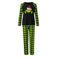 thumbnail image 3 of Conjuntos de pijamas navideños familiares a juego Grinch 2024, pijama de Grinch con parte superior y pantalones de pijama a cuadros, pijama de Grinch para niños y adultos para la familia, Mujer XL, 3 of 5