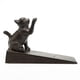 thumbnail image 1 of Topes de puerta de gato de hierro fundido de alta resistencia, cuña de tope de puerta de metal con estatua decorativa de animal lindo con alfombrilla antideslizante, 1 of 5