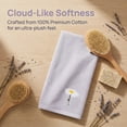 thumbnail image 5 of REGALWOVEN Floral Pattern Cotton Hand Towels Flower Embroidered Soft Absorbent Decorative Towel Set for Bathroom (13 x 30 Inch) Grey 4-Piece, 5 of 7