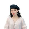 thumbnail image 6 of TANGNADE Beret Hats for Women Women's Summer Thin Edition British Retro Korean Japanese Trendy Painter's Bud Hat Summer Hats Black, 6 of 6