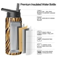 thumbnail image 2 of Leopard Print Insulated Stainless Steel Water Bottle with Straw & Cleaning Brush – 18 Oz | Leakproof, BPA-Free, 304 Stainless Steel, Wide Mouth, Travel Mug for Car, Gym, Office, 2 of 5