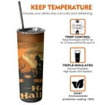 thumbnail image 6 of Halloween Black Cat Pattern 20oz Skinny Tumbler - Witch Moon Artwork Insulated Stainless Steel Cup, 6 of 7