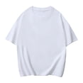 thumbnail image 5 of Bibifish Mens Oversized T-Shirts Solid Color Crew Neck Short Sleeve Soft Tshirts Basic Everyday Casual Tee Shirt, 5 of 5