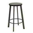 thumbnail image 3 of Home Square Metro 25" Round Wood Seat Counter Stool in Barnwood - Set of 2, 3 of 3