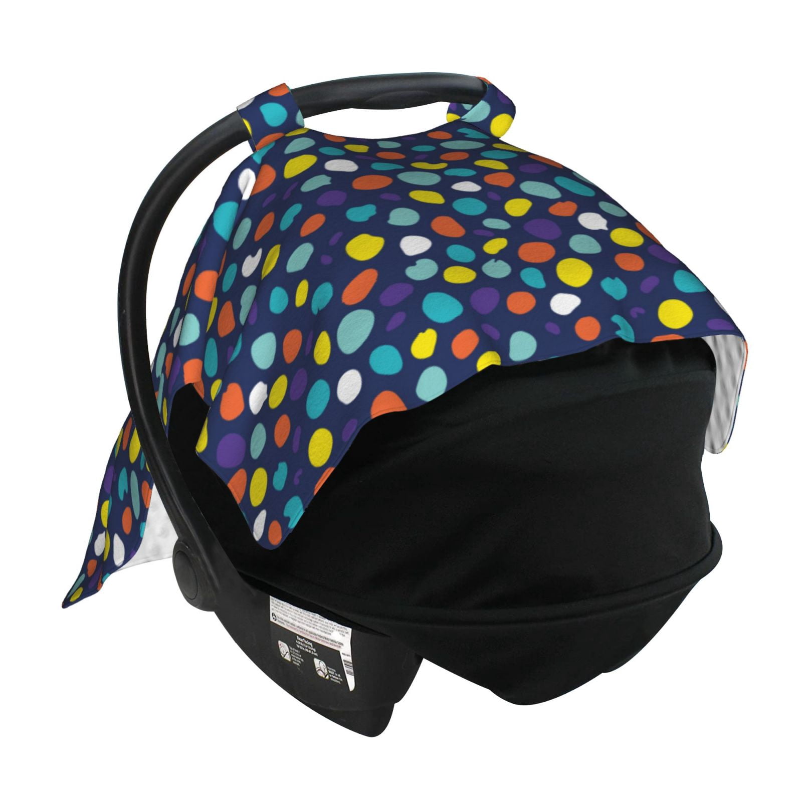 Car Seat Cover Baby - multicolor dots pattern Breathable Infant Car Seat Cover for Baby Carseat, Lightweight Comfort Baby Essentials Must Haves Newborn Stuff for Girl Boy