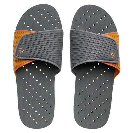 

SHOWAFLOPS Boys Gray/Orange Slide Color: Grey/Orange Size: 2/3 (677-2/3)