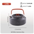 thumbnail image 4 of Cafetera portátil de aluminio Camping Kettle Naturehike de 1,45 litros, 4 of 7